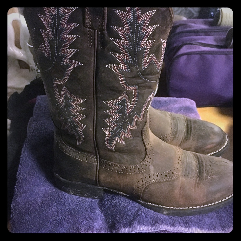 Leather boots